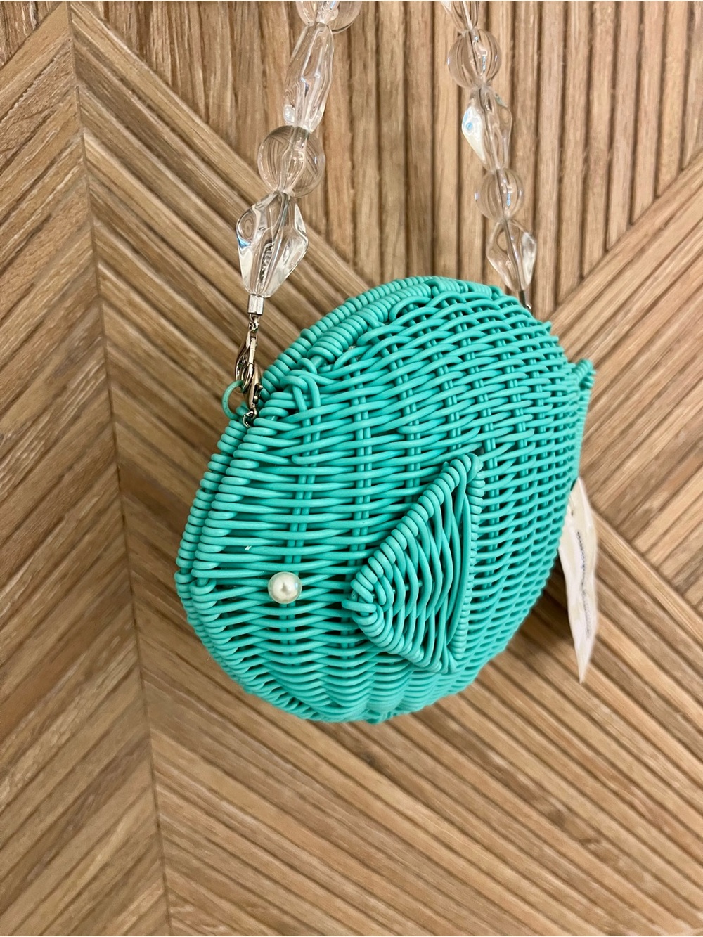 NWT Tommy Bahama Aqua Fish Woven Crossbody Bag Coastal Resort - Picture 3 of 8